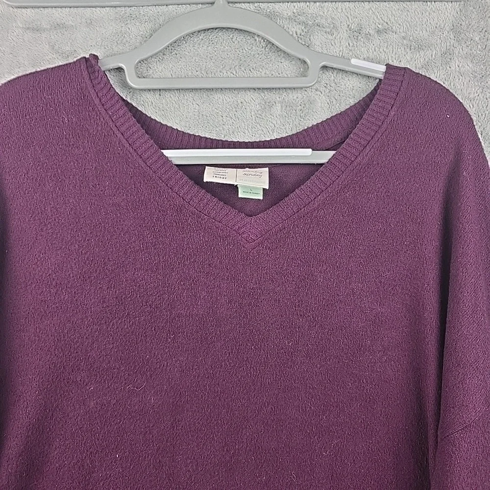 Saturday Sunday‎ By Anthropologie Sweater Womens Large Purple Pullover Lounge